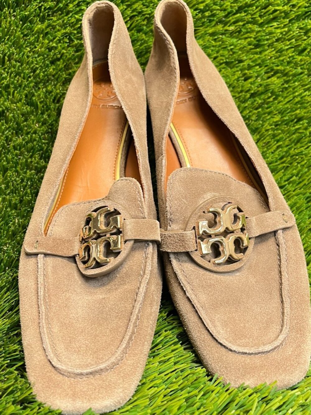 Tory Burch Miller Womens Size 8 Brown Casual Suede Square Toe Loafer Flats Shoes - Picture 5 of 10